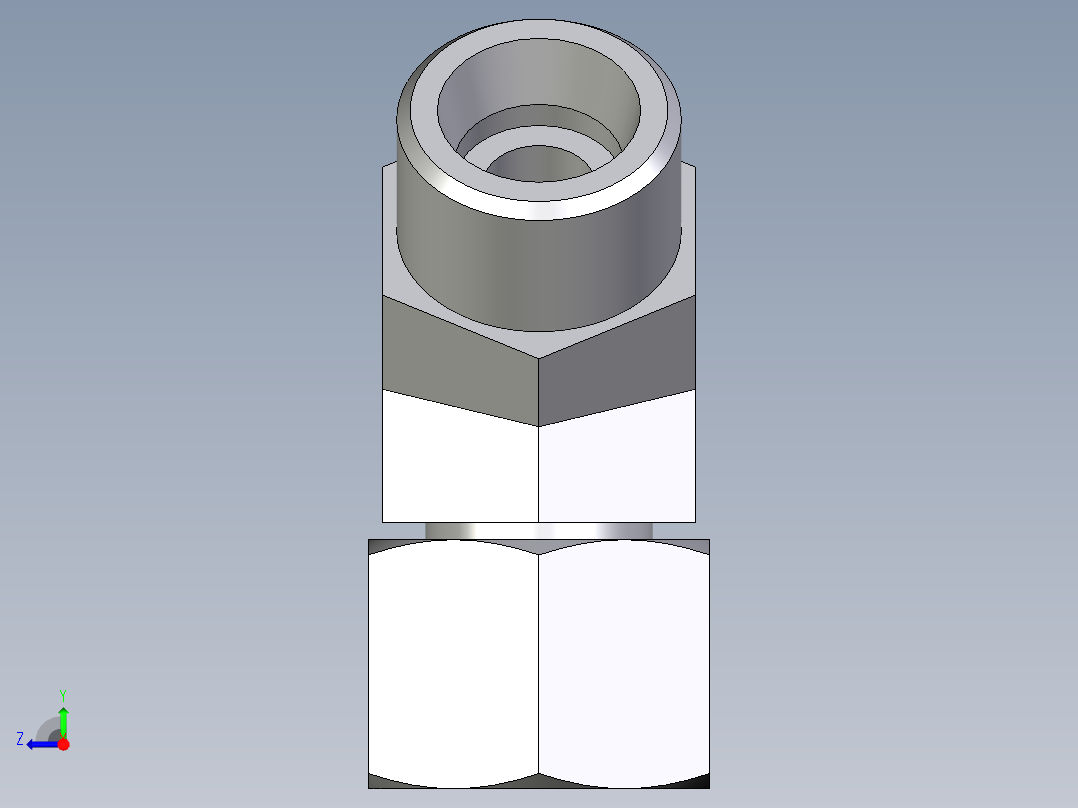 卡套式工业通用硬管接头EO_Swivel_nut_45_deg_elbow_EV12SOMDCF右视图