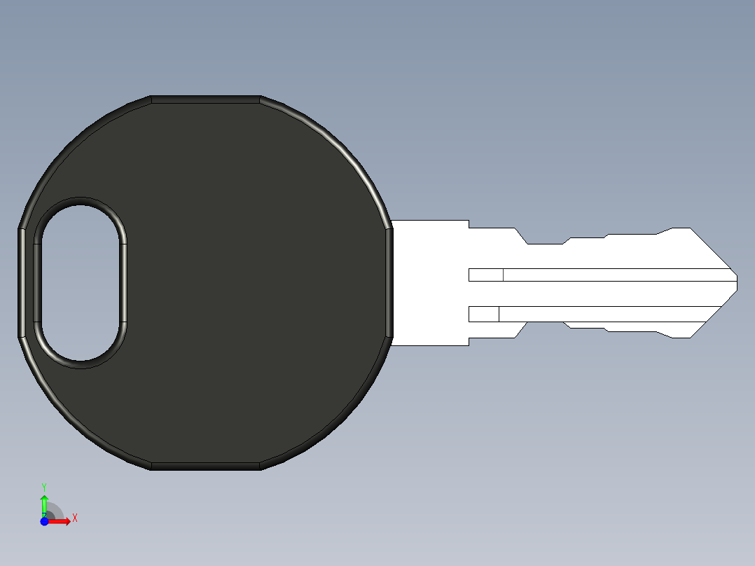 型材-KJN KEY FOR HINGED DOOR LOCKS 3842523315前视图