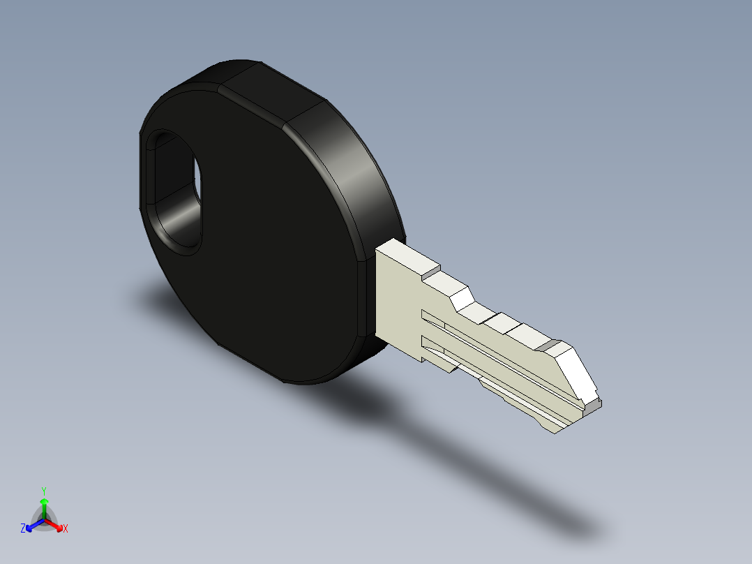 型材-KJN KEY FOR HINGED DOOR LOCKS 3842523315正等轴测图