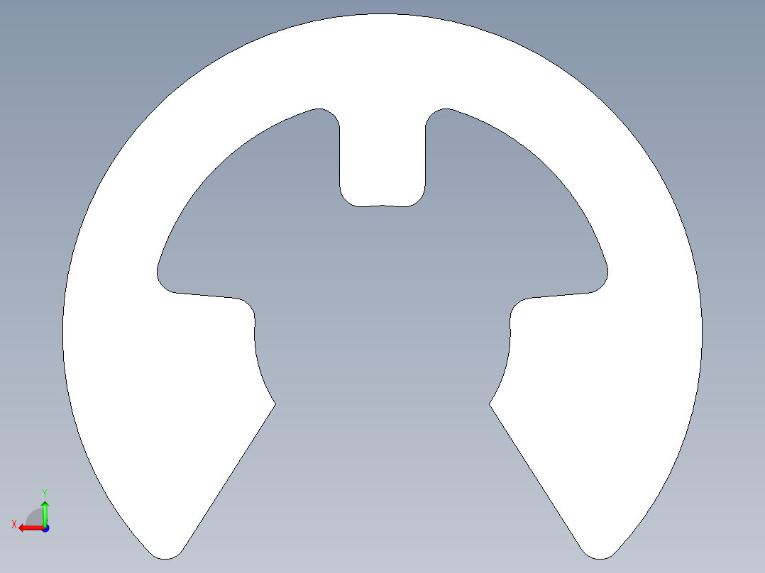 E形扣環NETW．NETWS-3D多系列多零件图纸模型后视图