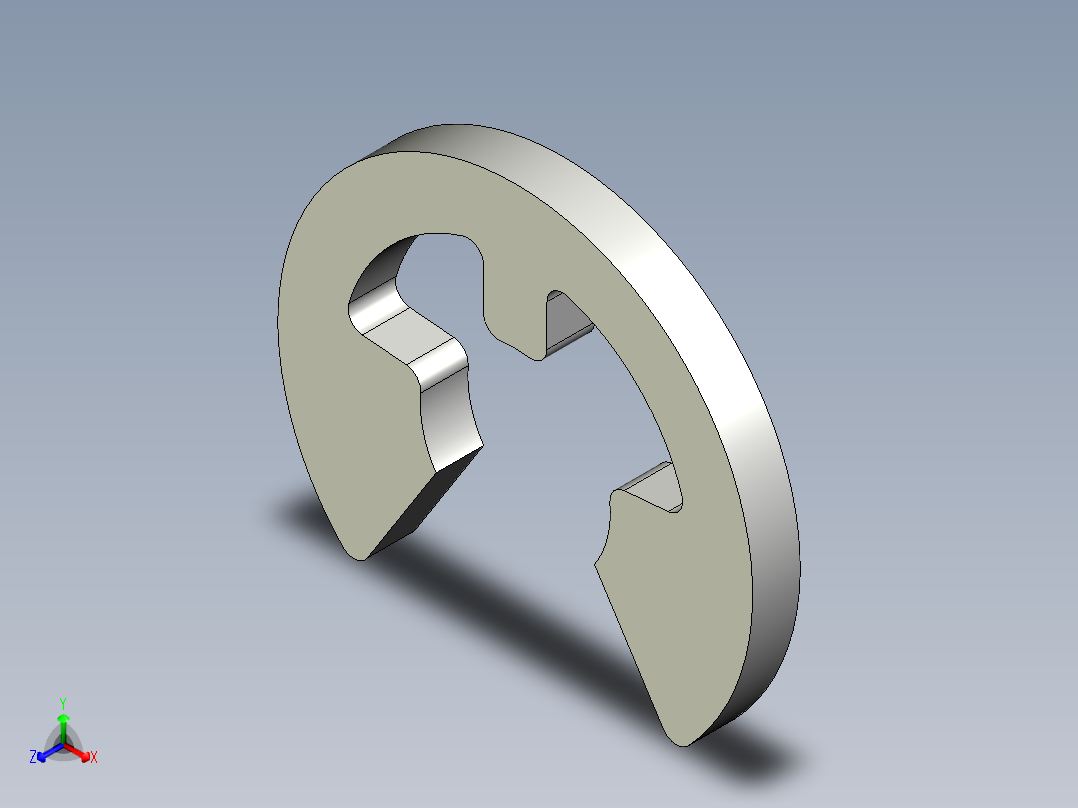 E形扣環NETW．NETWS-3D多系列多零件图纸模型正等轴测图