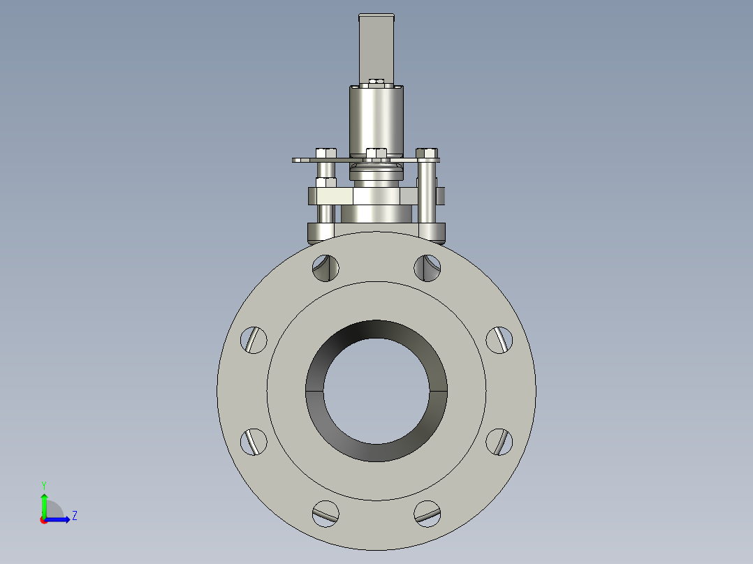 球阀4-class-150-SOLIDWORKS 2011-STEP _ IGES左视图