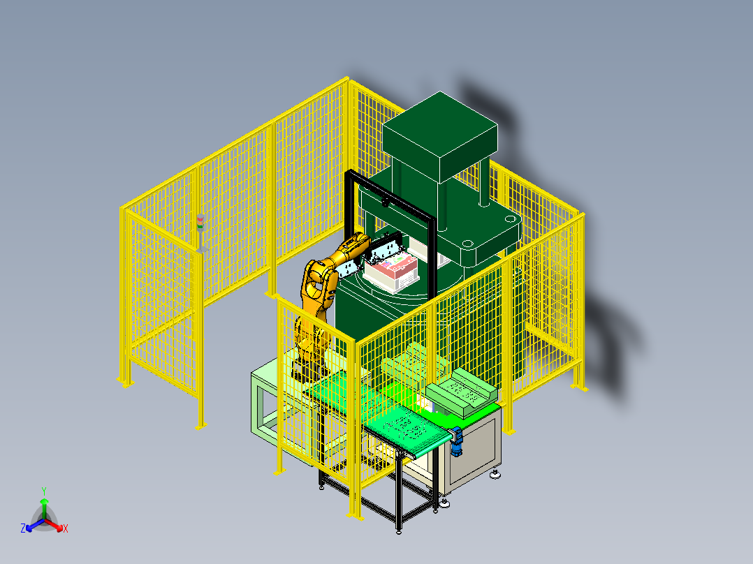 汽车座椅6轴自动上料xt正等轴测图