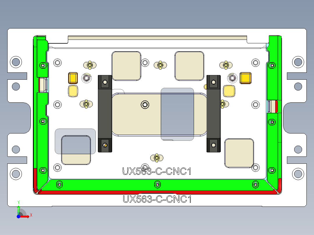 UX563-C-笔记本CNC工装夹具三维模型CNC1-190321前视图