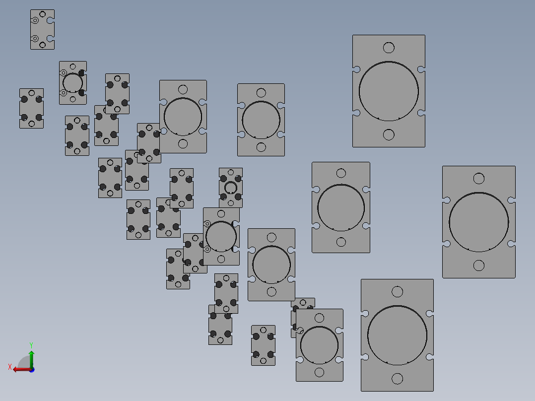 自由安装气缸 CU系列 30款后视图