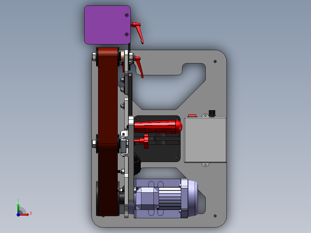 砂带打磨机前视图