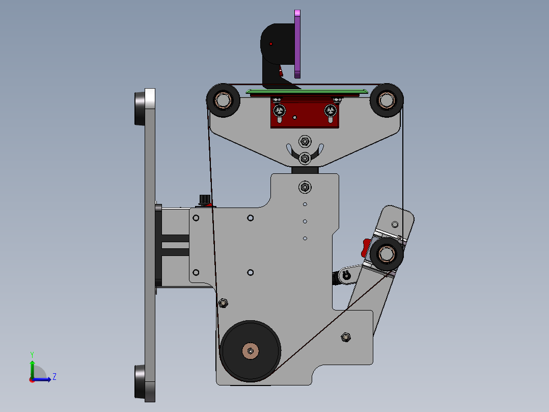 砂带打磨机左视图