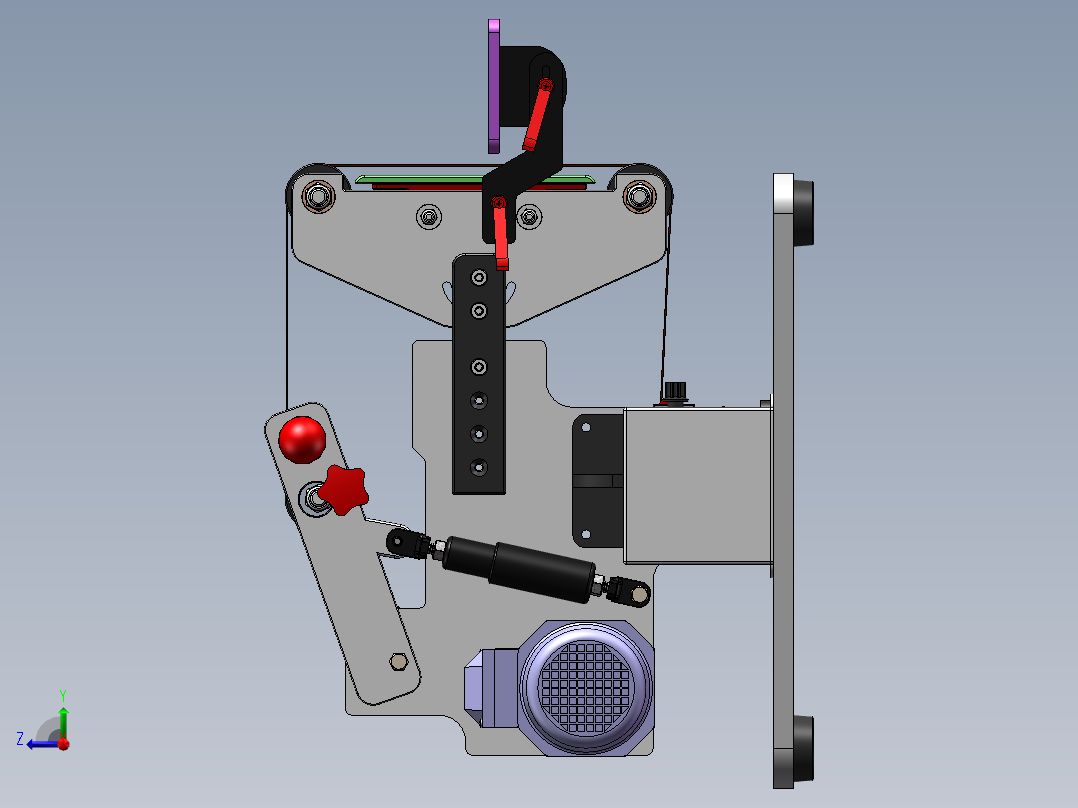 砂带打磨机右视图