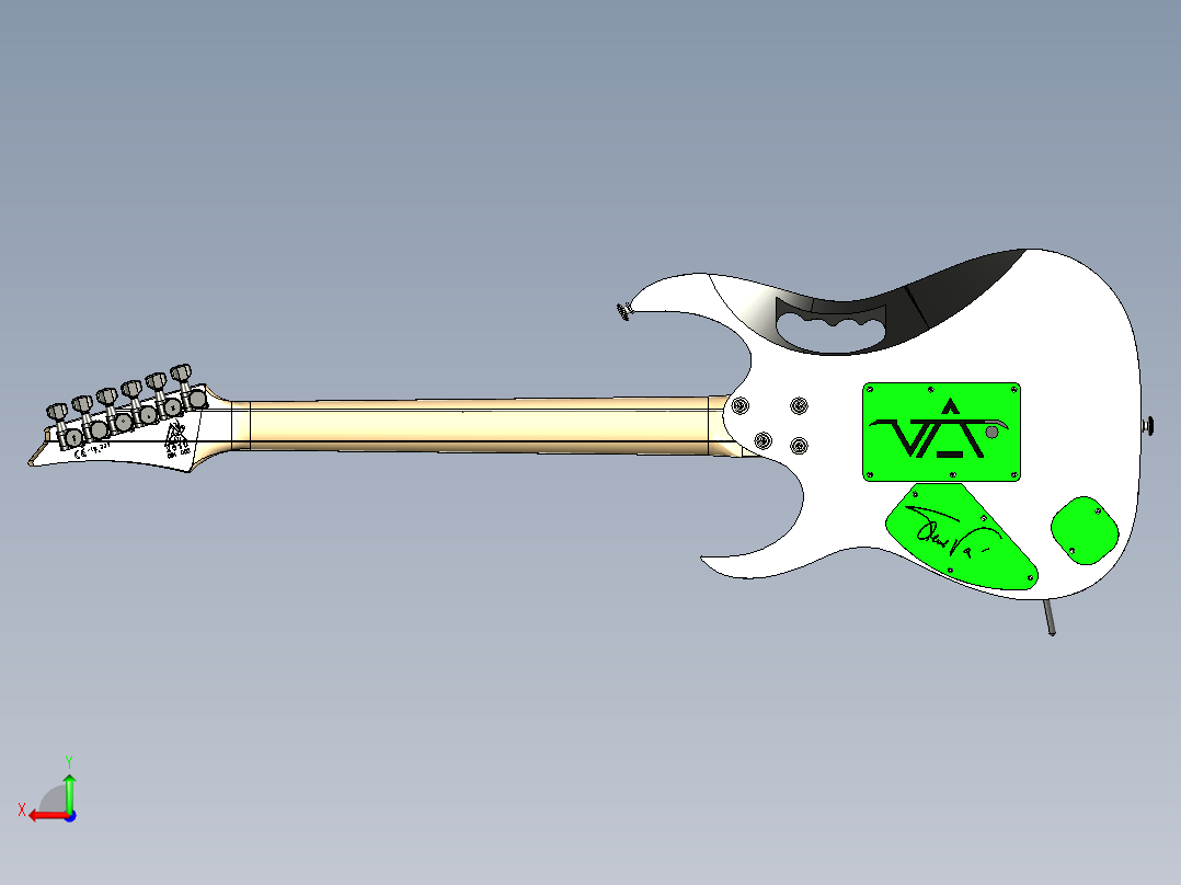 B2004317-电吉他后视图