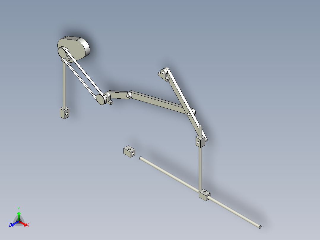 机械传动方案正等轴测图
