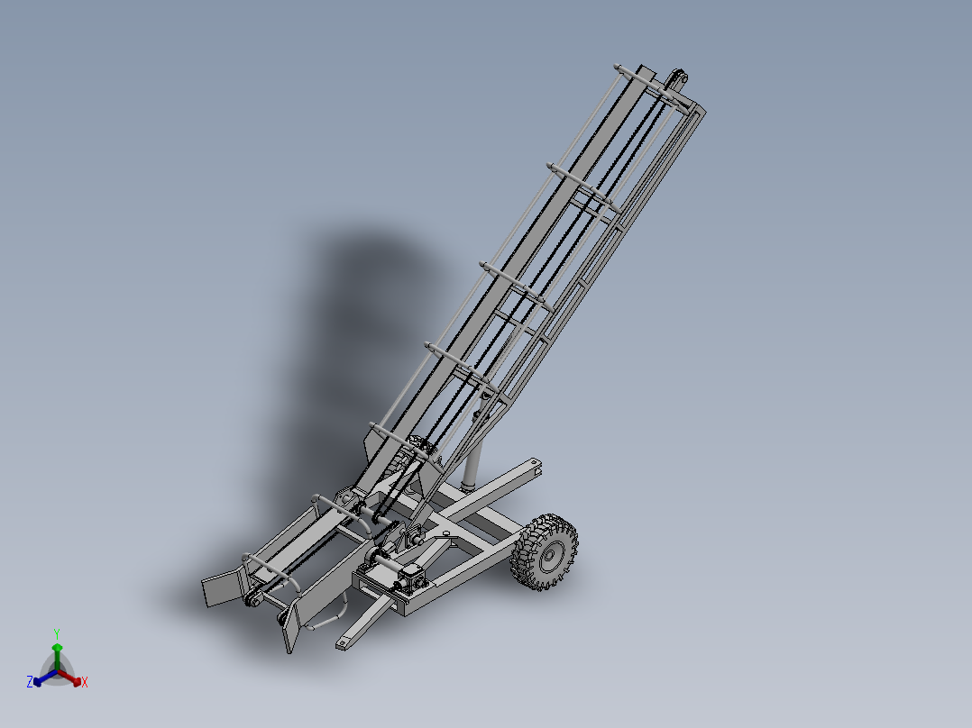 农业机械、播种机(134)正等轴测图