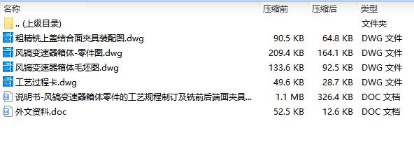 风镐变速器箱体的铣前后端面夹具设计及加工工艺规程制订含5张CAD图