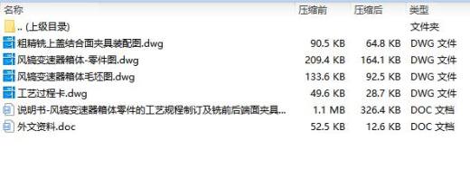 风镐变速器箱体的铣前后端面夹具设计及加工工艺规程制订含5张CAD图缩略图