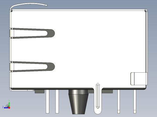 连接器插孔1端口100 BASE-T PCB右视缩略图