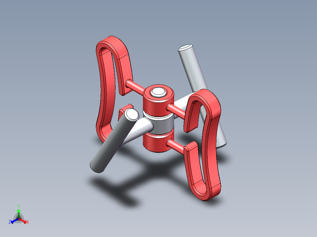 弧形孔正等轴测图