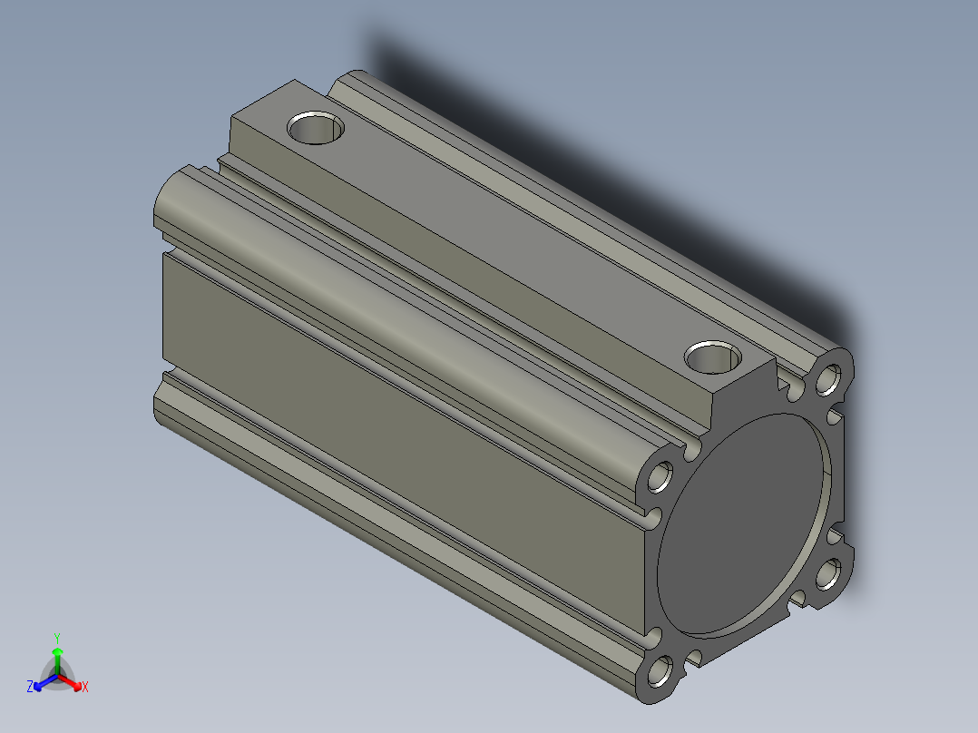 CG--阻挡气缸--CDQ2A40_75DZ_0_1_0_正等轴测图