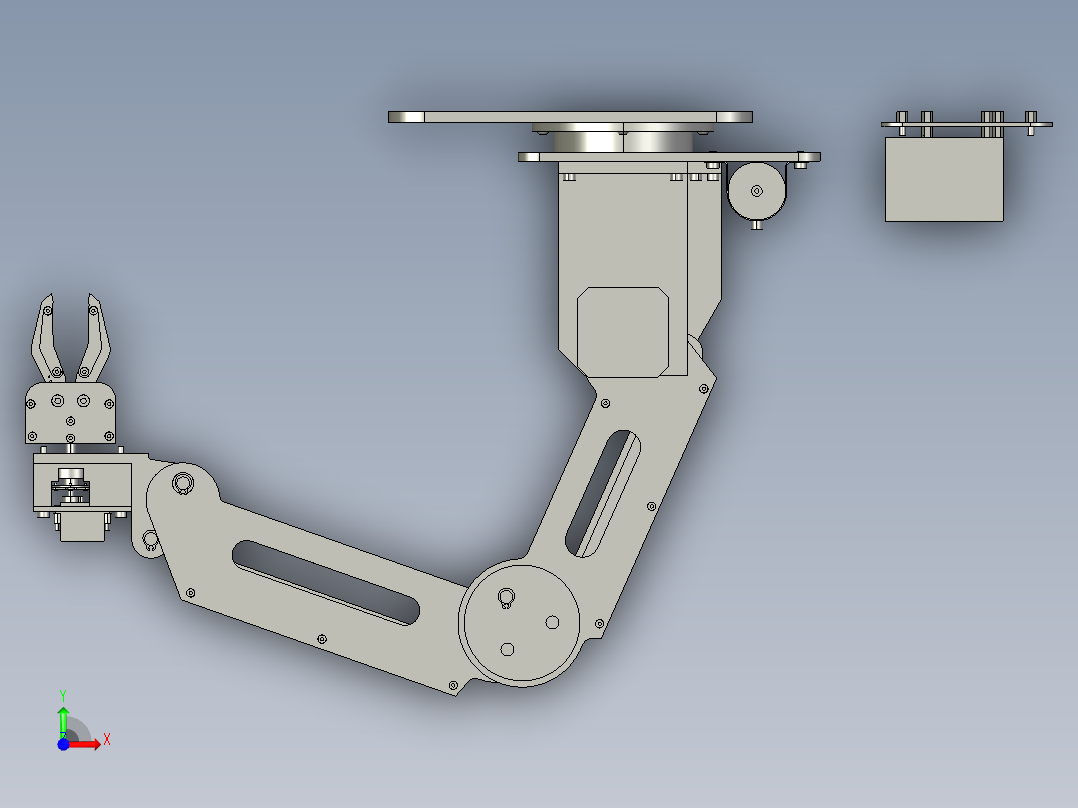 机器人小型机械臂前视图