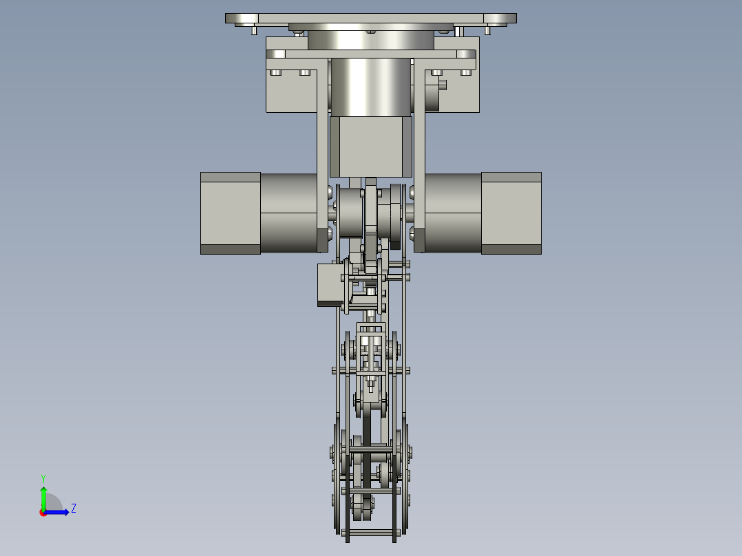 机器人小型机械臂左视图