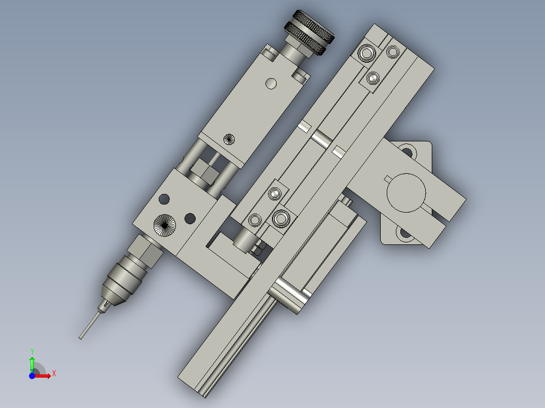 伸出点胶机构前视图