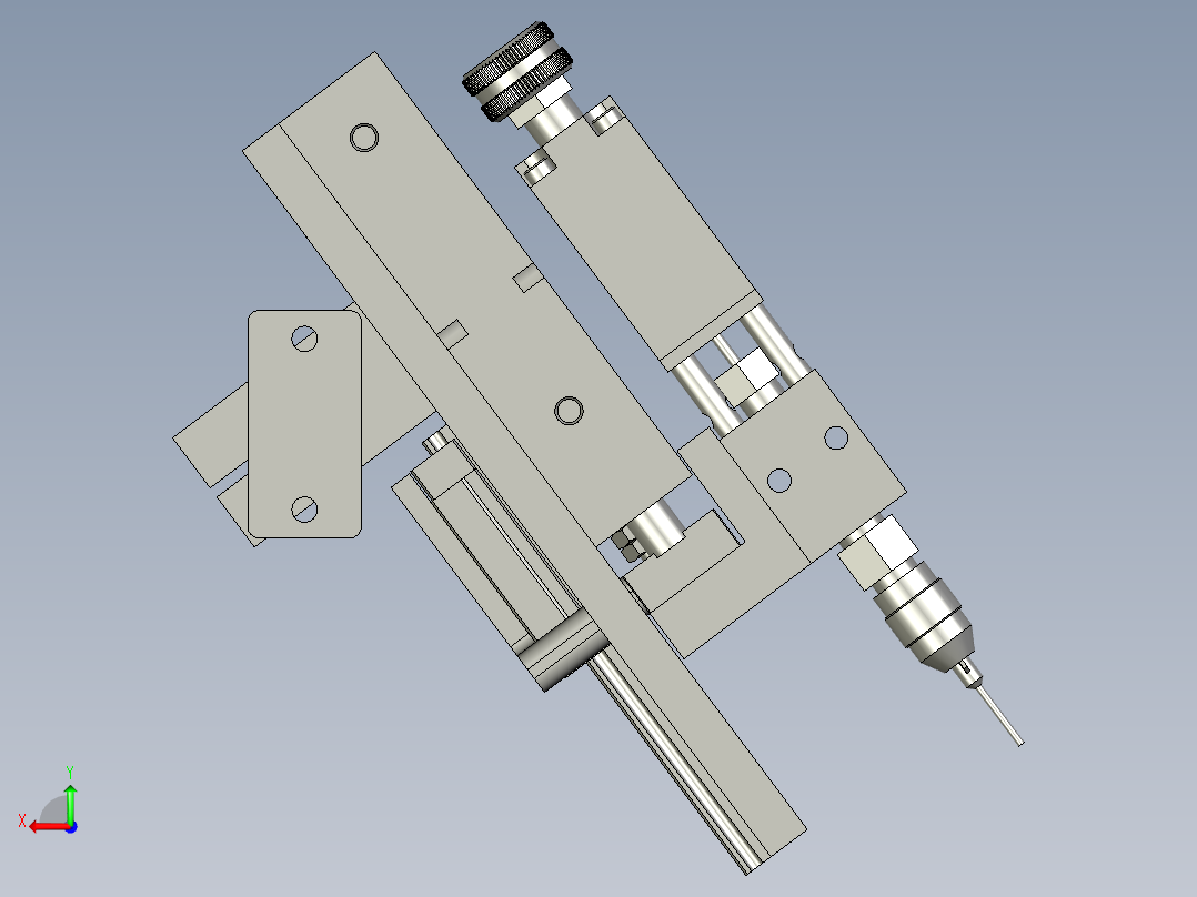 伸出点胶机构后视图