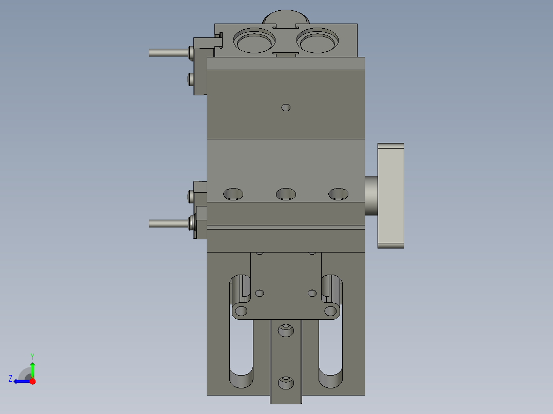 伸出点胶机构右视图