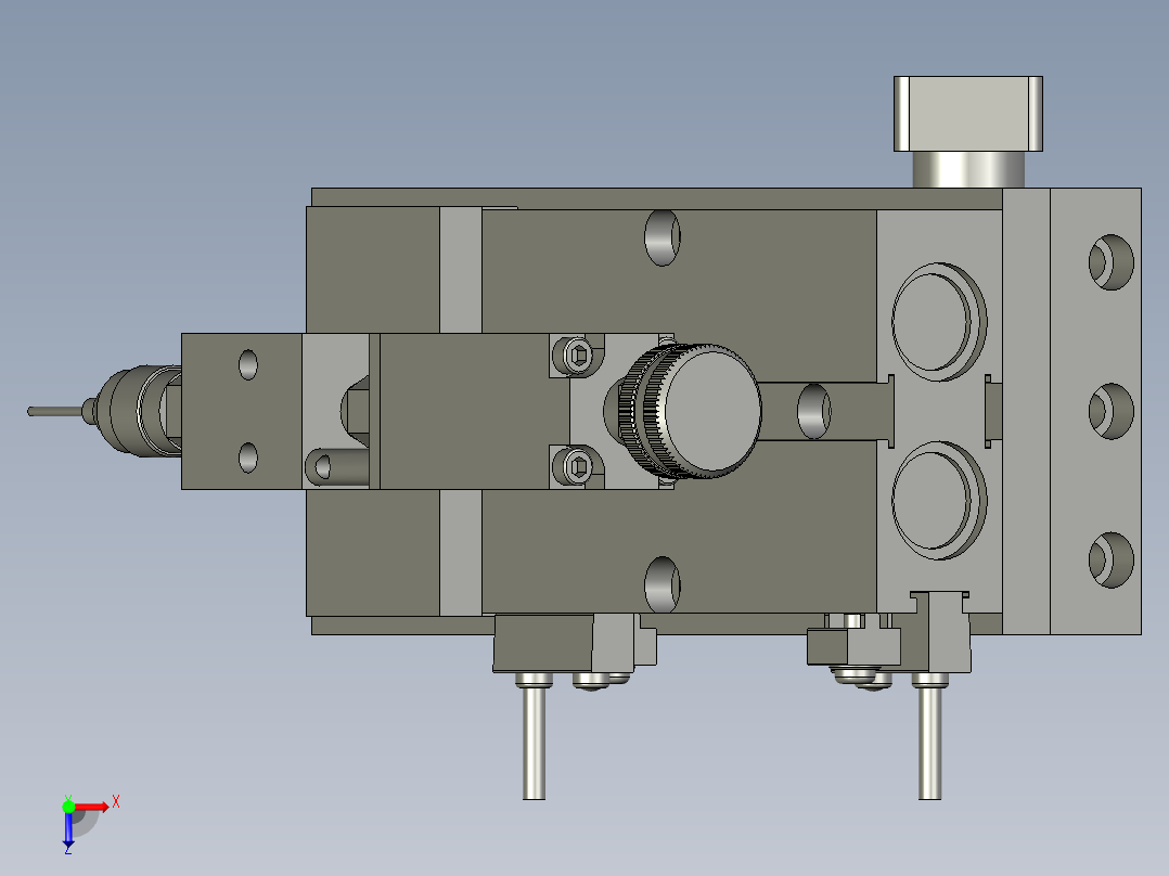 伸出点胶机构俯视图