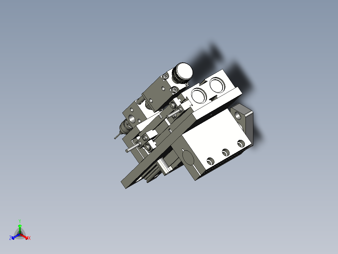 伸出点胶机构正等轴测图