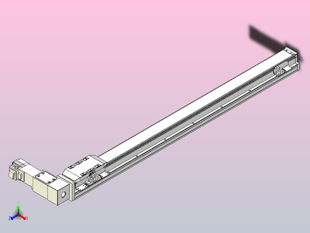 机器人皮带驱动直线轴TPA-GCB-50-P42-L650-DR-M10-N3主视图