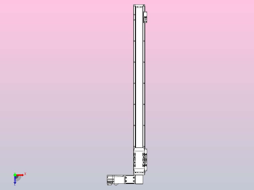 机器人皮带驱动直线轴TPA-GCB-50-P42-L650-DR-M10-N3俯视图