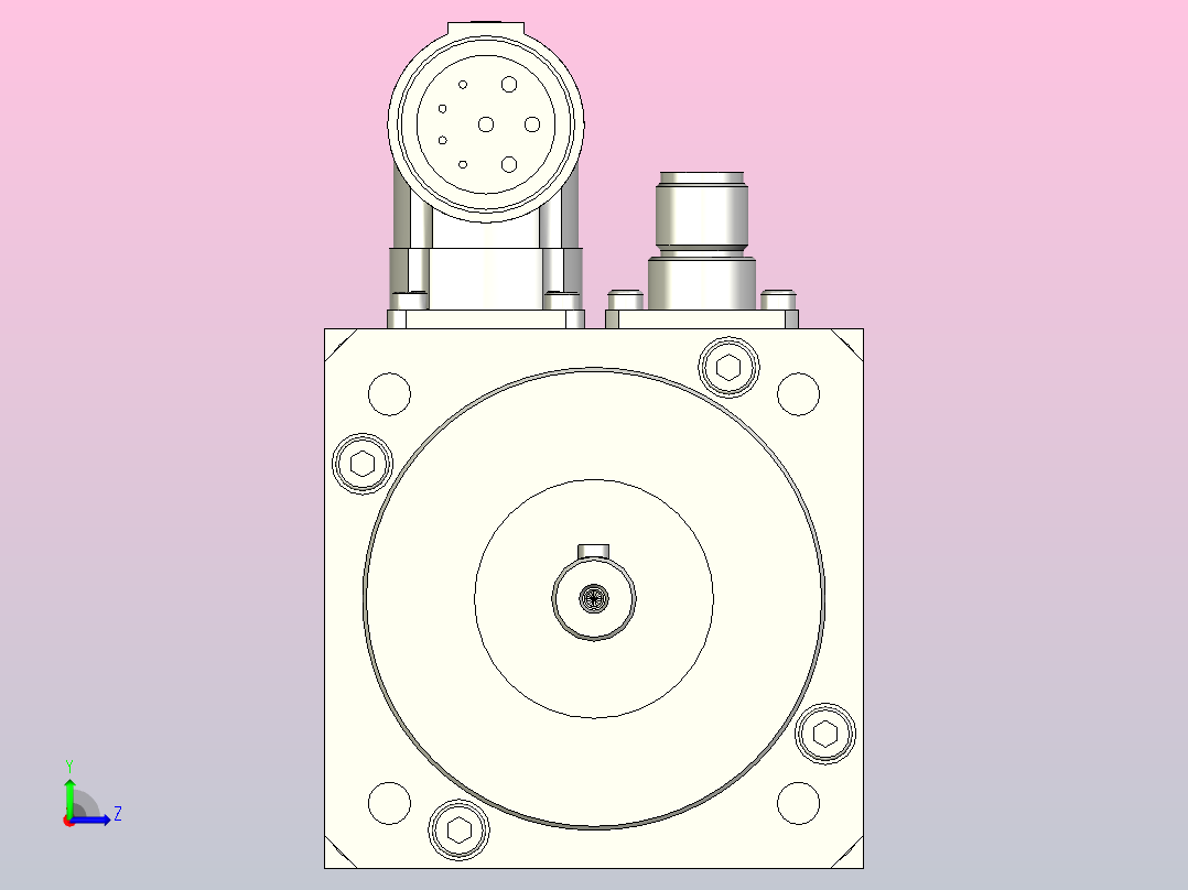 FESTO伺服马达EMMS-AS-70-SK-HS-RS-S1左视图