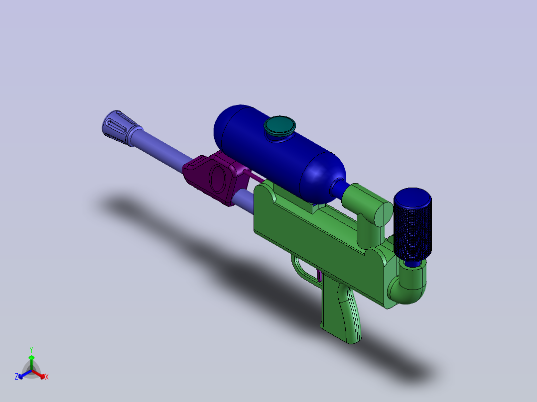 超级泡泡机正等轴测图