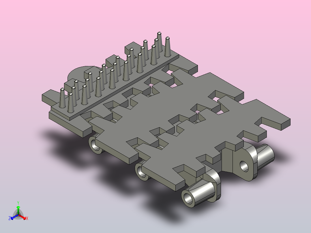 YMTL83B-AZ3-C1 83宽B型弹性楔链正等轴测图