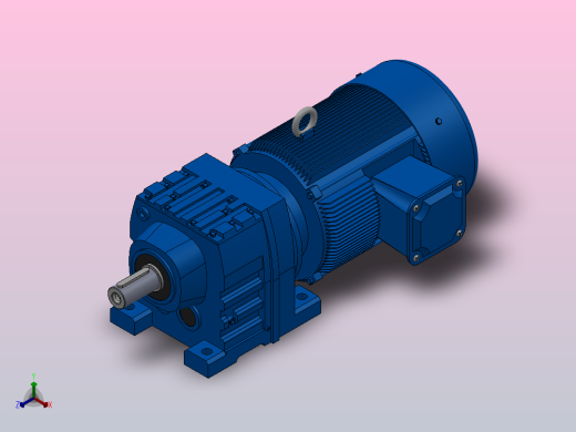 R47底脚轴伸式安装斜齿轮减速机R47-Y1.1-4P-19.27-M1-0°
