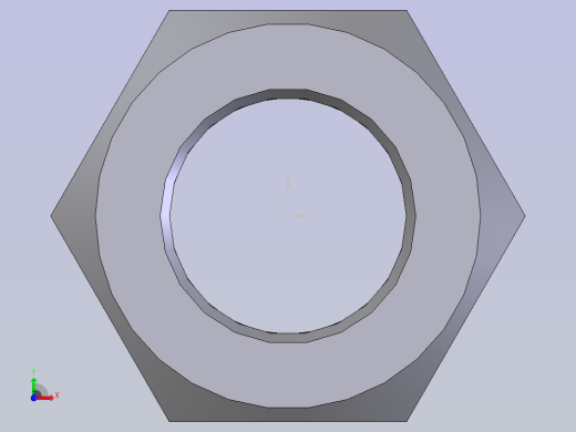2型六角螺母 GB_T6175-2000_M16B前视缩略图