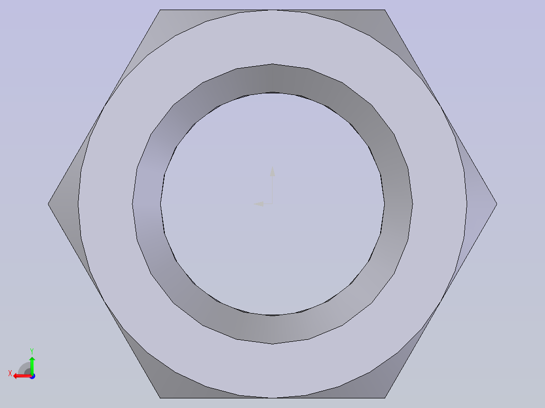 2型六角螺母 GB_T6175-2000_M16B后视图