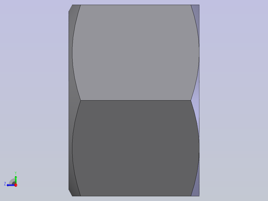 2型六角螺母 GB_T6175-2000_M16B右视图