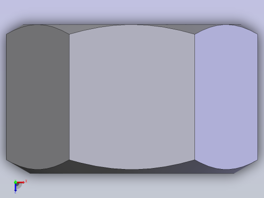 2型六角螺母 GB_T6175-2000_M16B俯视缩略图