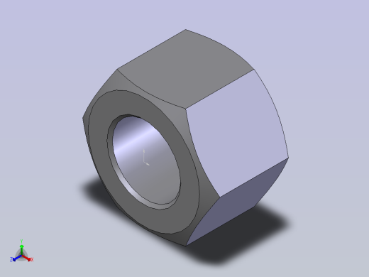2型六角螺母 GB_T6175-2000_M16B正等轴测缩略图