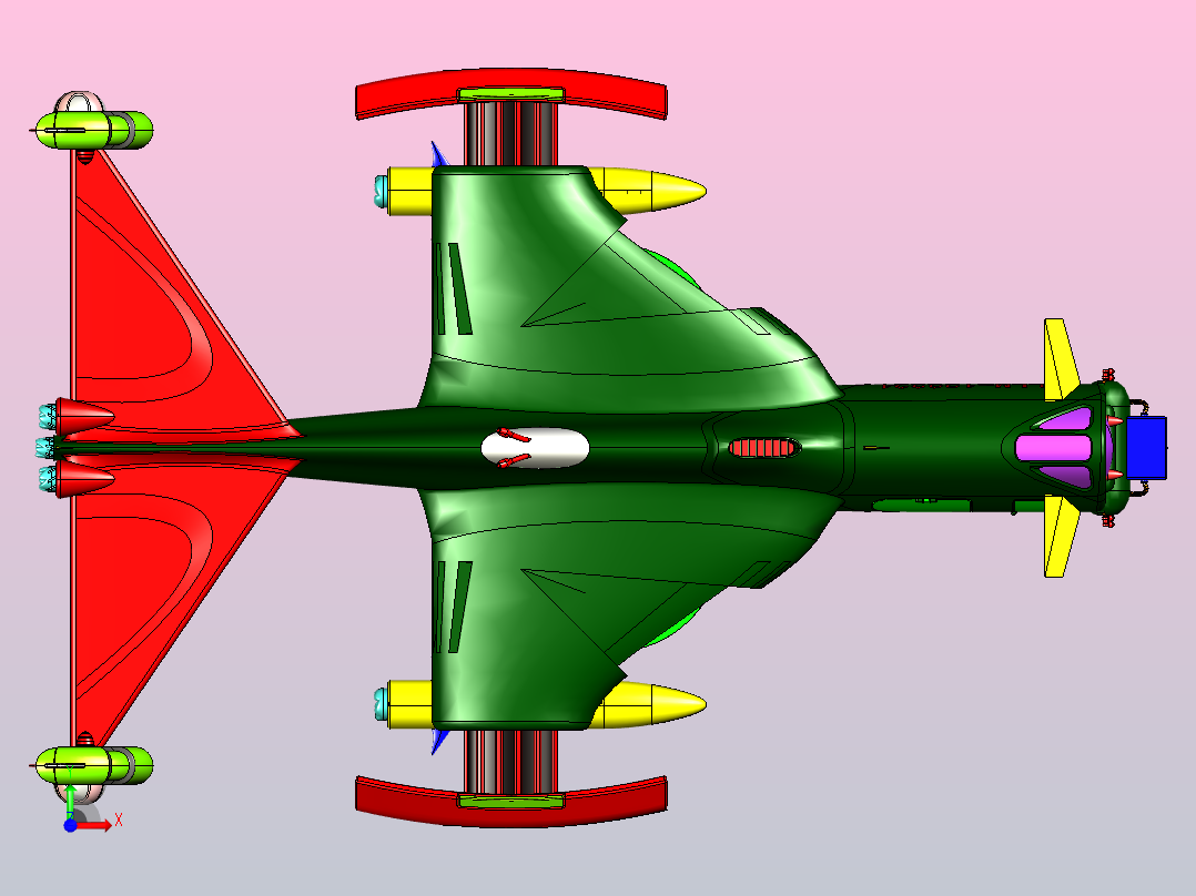 战斗机玩具前视图