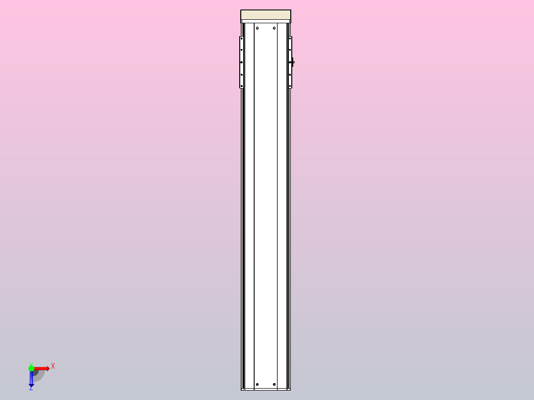 日规模组半封闭丝杆TPA-HNR-220D-3210C-L1250-MP-C-P1K-N3俯视图