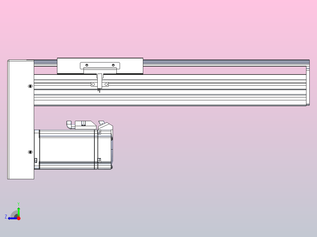 日规模组半封闭丝杆TPA-HNR-120D-1610C-L200-MP-Y-P40-N3右视图