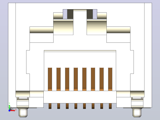 rj45连接器单端口8针11前视缩略图
