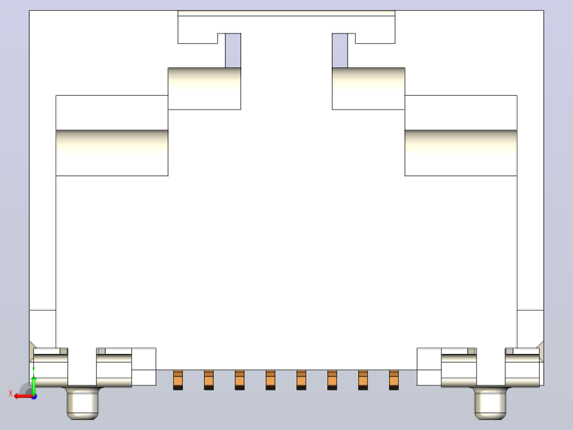 rj45连接器单端口8针11后视缩略图