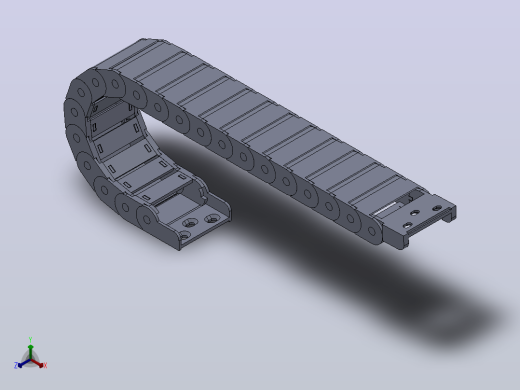 内高15内侧打开型TA半封闭式拖链[DSL15HTA-15-40-R48-20-A1]正等轴测缩略图