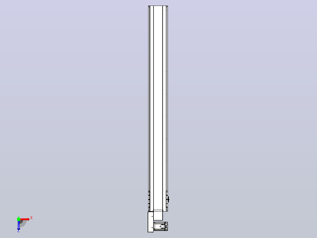 皮带直线轴半封闭可选导轨TPA-HNB-175D-140-L1550-ML-Y-P75-N3俯视图