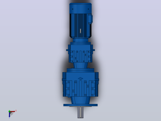 RF67R37法兰轴伸式组合型斜齿轮减速机RF67R37-Y0.18-4P-63-M1-0°-Φ200俯视缩略图