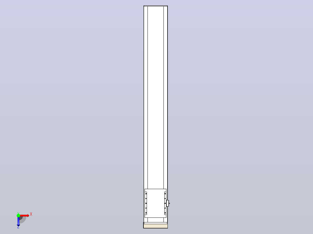 滚珠丝杠直线轴带导轨全封闭TPA-HCR-202D-2510C-L1500-MP-C-P75-N3俯视图
