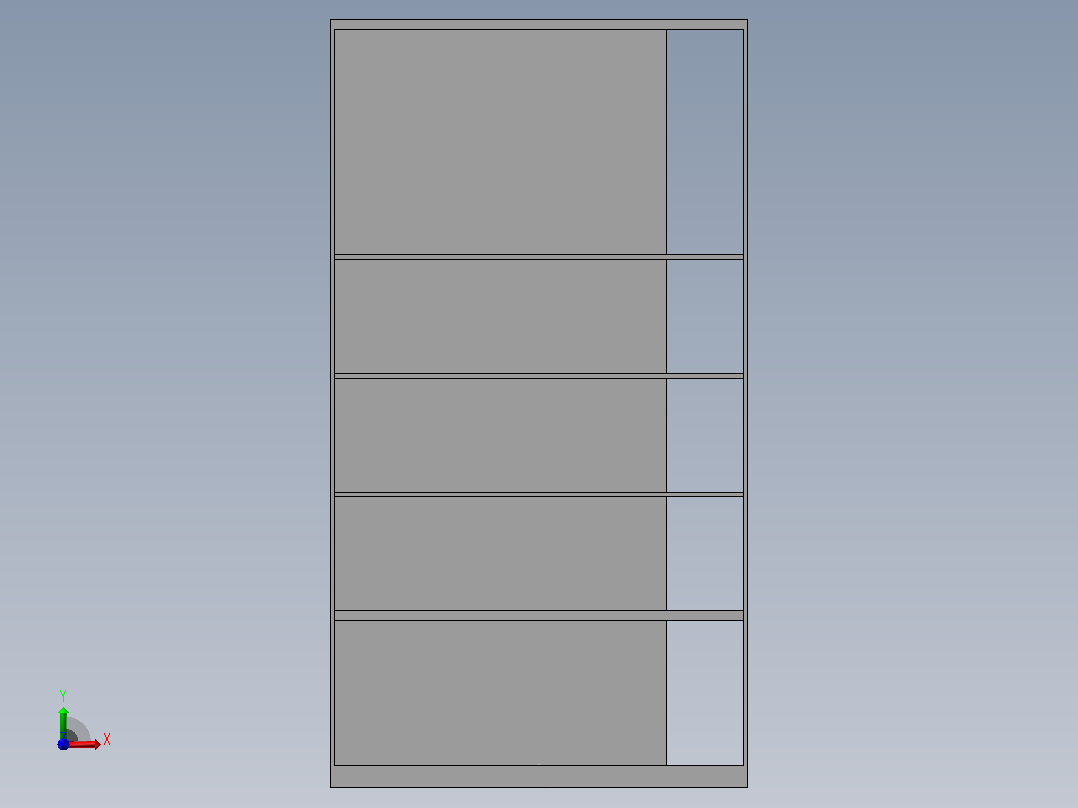 客厅电视墙柜前视图