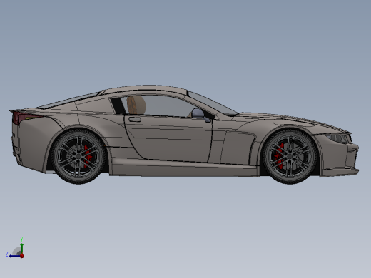 34-汽车设计练习 coupe sports car SW