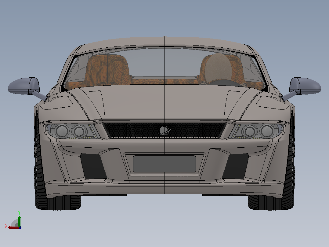 34-汽车设计练习 coupe sports car SW后视图